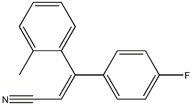 (Z)-3-(4-FLUOROPHENYL)-3-O-TOLYLACRYLONITRILE Struktur