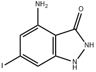 4-AMINO-3-HYDROXY-6-IODO-1H-INDAZOLE Struktur