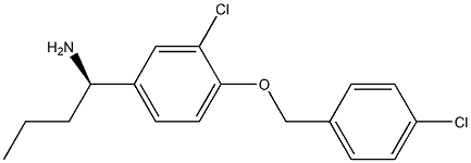 (1R)-1-(3-CHLORO-4-[(4-CHLOROPHENYL)METHOXY]PHENYL)BUTYLAMINE Struktur