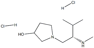 (2S, 3'S)-1-(3-METHYL-2-METHYLAMINO-BUTYL)-PYRROLIDIN-3-OL BIS-HYDROCHLORIDE Struktur