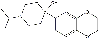 4-[3,4-(ETHYLENEDIOXY)PHENYL]-4-HYDROXY-1-ISOPROPYLPIPERIDINE Struktur