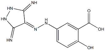 5-[2-(3,5-DIIMINOPYRAZOLIDIN-4-YLIDENE)HYDRAZINO]-2-HYDROXYBENZOIC ACID Struktur