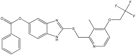 2-[(4-(2,2,2-TRIFLUOROETHOXY)-3-METHYL-2-PYRIDINYL)-METHYLTHIO]-5-BENZOYLOXYBENZIMIDAZOLE Struktur