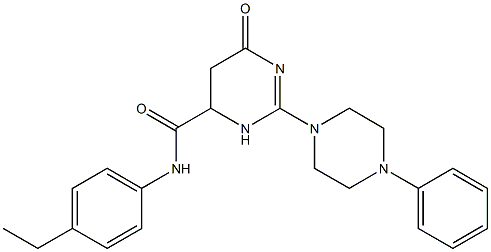 2-(4-PHENYL-1-PIPERAZINYL)-N-(4-ETHYLPHENYL)-6-OXO-3,4,5,6-TETRAHYDRO-4-PYRIMIDINECARBOXAMIDE Struktur