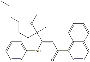 4-METHOXY-4-METHYL-1-NAPHTHALEN-1-YL-3-PHENYLAMINO-DEC-2-EN-1-ONE Struktur