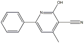 2-HYDROXY-4-METHYL-6-PHENYLPYRIDINE-3-CARBONITRILE Struktur