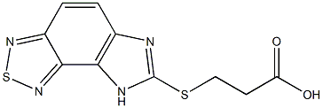 3-(8H-IMIDAZO[4,5-E][2,1,3]BENZOTHIADIAZOL-7-YLTHIO)PROPANOIC ACID Struktur