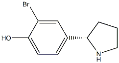 4-((2S)PYRROLIDIN-2-YL)-2-BROMOPHENOL Struktur