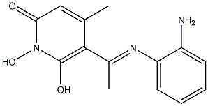 5-[1-[(2-AMINOPHENYL)IMINO]ETHYL]-1,6-DIHYDROXY-4-METHYL-2(1H)-PYRIDINONE Struktur