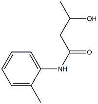 3-HYDROXY-N-(2-METHYLPHENYL)BUTANAMIDE Struktur