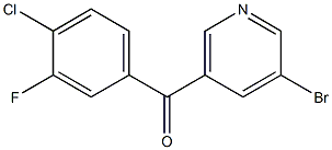 3-BROMO-5-(4-CHLORO-3-FLUOROBENZOYL)PYRIDINE Struktur