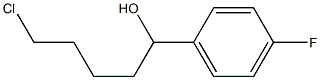 5-CHLORO-1-(4-FLUOROPHENYL)-1-PENTANOL Struktur