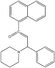 1-NAPHTHALEN-1-YL-3-PHENYL-3-PIPERIDIN-1-YL-PROPENONE Struktur