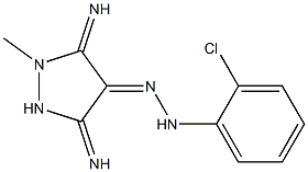 (4E)-3,5-DIIMINO-1-METHYLPYRAZOLIDIN-4-ONE (2-CHLOROPHENYL)HYDRAZONE Struktur