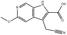 3-(CYANOMETHYL)-5-METHOXY-1H-PYRROLO[2,3-C]PYRIDINE-2-CARBOXYLIC ACID Struktur