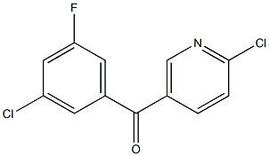 2-CHLORO-5-(3-CHLORO-5-FLUOROBENZOYL)PYRIDINE Struktur