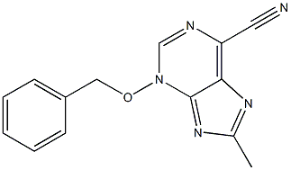 3-BENZYLOXY-6-CYANO-8-METHYLPURINE Struktur