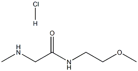 N-(2-METHOXY-ETHYL)-2-METHYLAMINO-ACETAMIDE HYDROCHLORIDE Struktur