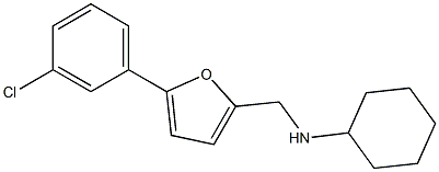 N-((5-(3-CHLOROPHENYL)-2-FURYL)METHYL)CYCLOHEXANAMINE Struktur