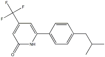 4-(TRIFLUOROMETHYL)-6-(4-ISOBUTYLPHENYL)PYRIDIN-2(1H)-ONE Struktur