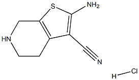 2-AMINO-4,5,6,7-TETRAHYDROTHIENO[2,3-C]PYRIDINE-3-CARBONITRILE HYDROCHLORIDE Struktur