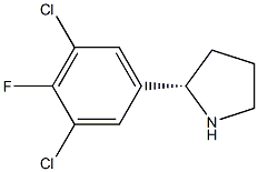 (2S)-2-(3,5-DICHLORO-4-FLUOROPHENYL)PYRROLIDINE Struktur