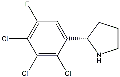 (2S)-2-(2,3,4-TRICHLORO-5-FLUOROPHENYL)PYRROLIDINE Struktur