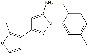 1-(2,5-DIMETHYLPHENYL)-3-(2-METHYL-3-FURYL)-1H-PYRAZOL-5-AMINE Struktur