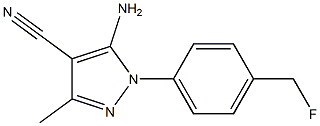 5-AMINO-1-[4-(FLUOROMETHYL)PHENYL]-3-METHYL-1H-PYRAZOLE-4-CARBONITRILE Struktur