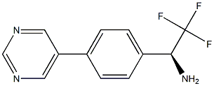 (1S)-2,2,2-TRIFLUORO-1-(4-PYRIMIDIN-5-YLPHENYL)ETHYLAMINE Struktur