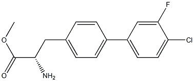 METHYL (2S)-2-AMINO-3-[4-(4-CHLORO-3-FLUOROPHENYL)PHENYL]PROPANOATE Struktur