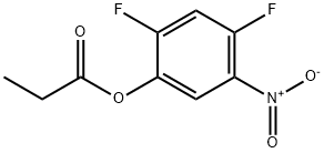 2,4-DIFLUORO-5-NITROPHENYL PROPIONATE Struktur