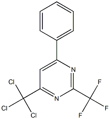 4-TRICHLOROMETHYL-2-TRIFLUOROMETHYL-6-PHENYLPYRIMIDINE Struktur