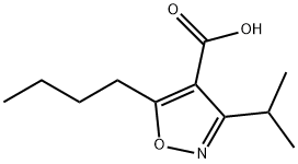 5-BUTYL-3-ISOPROPYL-ISOXAZOLE-4-CARBOXYLIC ACID Struktur