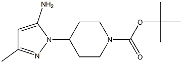 4-(5-AMINO-3-METHYL-PYRAZOL-1-YL)-PIPERIDINE-1-CARBOXYLIC ACID TERT-BUTYL ESTER Struktur