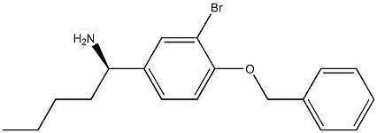 (1R)-1-[3-BROMO-4-(PHENYLMETHOXY)PHENYL]PENTYLAMINE Struktur