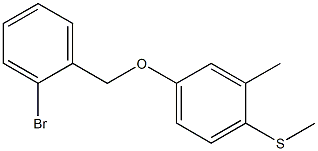 2-BROMOBENZYL-(3-METHYL-4-METHYLTHIOPHENYL)ETHER Struktur