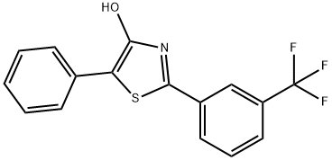 5-PHENYL-2-[3-(TRIFLUOROMETHYL)PHENYL]-1,3-THIAZOL-4-OL Struktur