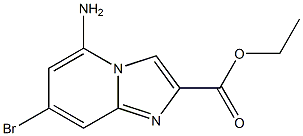 5-AMINO-7-BROMO-IMIDAZO[1,2-A]PYRIDINE-2-CARBOXYLIC ACID ETHYL ESTER Struktur