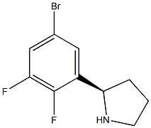 (2R)-2-(5-BROMO-2,3-DIFLUOROPHENYL)PYRROLIDINE Struktur