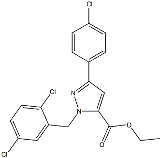 ETHYL 1-(2,5-DICHLOROBENZYL)-3-(4-CHLOROPHENYL)-1H-PYRAZOLE-5-CARBOXYLATE Struktur