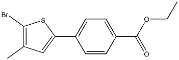 ETHYL 4-(5-BROMO-4-METHYLTHIOPHEN-2-YL)BENZOATE Struktur