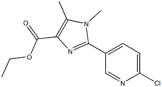 2-(6-CHLORO-PYRIDIN-3-YL)-1,5-DIMETHYL-1H-IMIDAZOLE-4-CARBOXYLIC ACID ETHYL ESTER Struktur