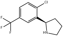 (2R)-2-[2-CHLORO-5-(TRIFLUOROMETHYL)PHENYL]PYRROLIDINE Struktur