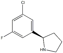 (2R)-2-(5-CHLORO-3-FLUOROPHENYL)PYRROLIDINE Struktur