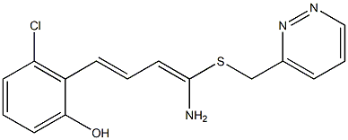 2-(4-AMINO-2,3-DIAZA-4-(PHENYLMETHYLTHIO)BUTA-1,3-DIENYL)PHENOL, CHLORIDE Struktur