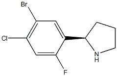 (2R)-2-(5-BROMO-4-CHLORO-2-FLUOROPHENYL)PYRROLIDINE Struktur