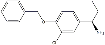 (1R)-1-[3-CHLORO-4-(PHENYLMETHOXY)PHENYL]PROPYLAMINE Struktur