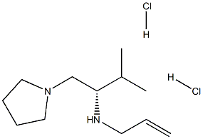 (S)-1-PYRROLIDIN-2-ISOPROPYL-2-N-ALLYL-AMINO-ETHANE DIHYDROCHLORIDE Struktur