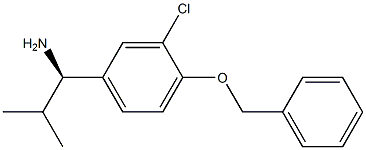 (1R)-1-[3-CHLORO-4-(PHENYLMETHOXY)PHENYL]-2-METHYLPROPYLAMINE Struktur